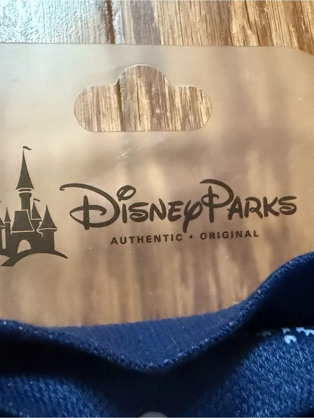 Disney Parks Crew Socks in Navy with Multicolor Park Badge Print